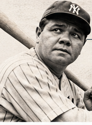Fiktiv spelare inspirerad av Babe Ruth-eran